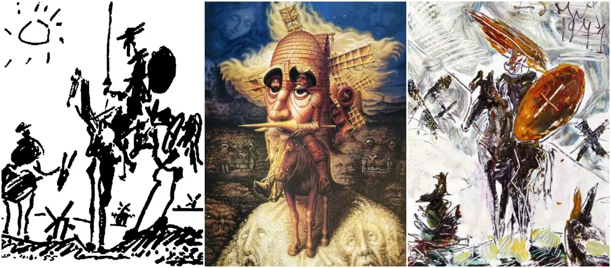 Characters of the novel by some of the most famous artists. Learn more at https://arthive.com/publications/894~Don_Quixote_with_best_paintings_and_illustrations_from_Dor_and_Daumier_to_Dali_and_Picasso